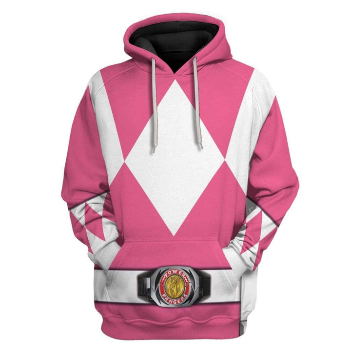 Cosplay Pink MIGHTY MORPHIN Power Ranger Custom T-Shirts Hoodies Apparel