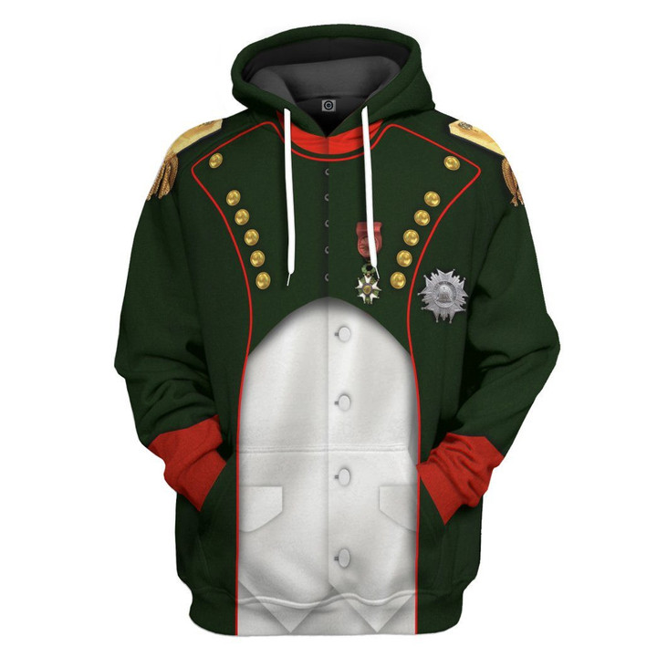 3D Napoleon Bonaparte Uniform Custom Hoodie Apparel