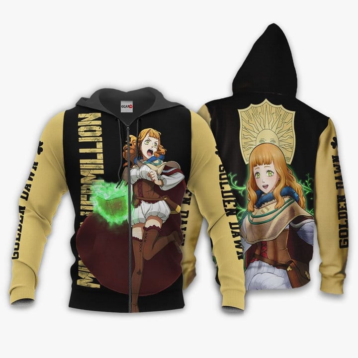 Golden Dawn Mimosa Vermillion Custom Anime Gift For Fan Hoodie Zip Sweatshirt Casual Hooded Jacket Coat