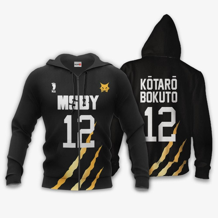 Kotaro Bokuto Custom Anime Gift For Fan Hoodie Zip Sweatshirt Casual Hooded Jacket Coat
