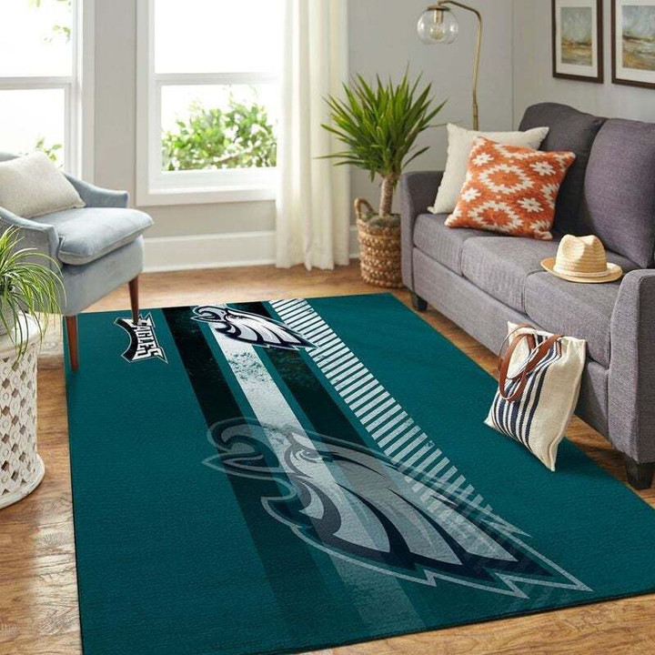 Philadelphia American Football Philly Eagles Super Bowl Team Two Symbol Gift For Fan Rectangle Area Rug Home Decor Floor