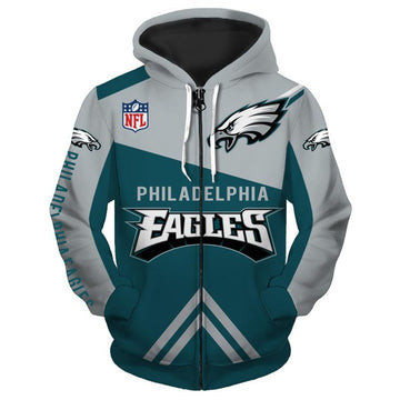 Men's Philadelphia American Football Philly Eagles Super Bowl Great Team Gift Hoodie Zip Hoodie Sweatshirt Casual Hooded Jacket Coat