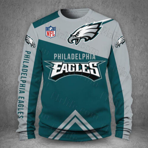 Philadelphia American Football Philly Eagles Super Bowl Two Tone Gift Sweatshirt Long Sleeve Crewneck Casual Pullover Top