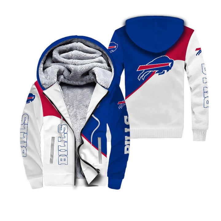 Buffalo American Football Team Bisons Bills Team Gift For Fan Fleece Hoodie With Hood Warm Jacket Winter Coat Outwear