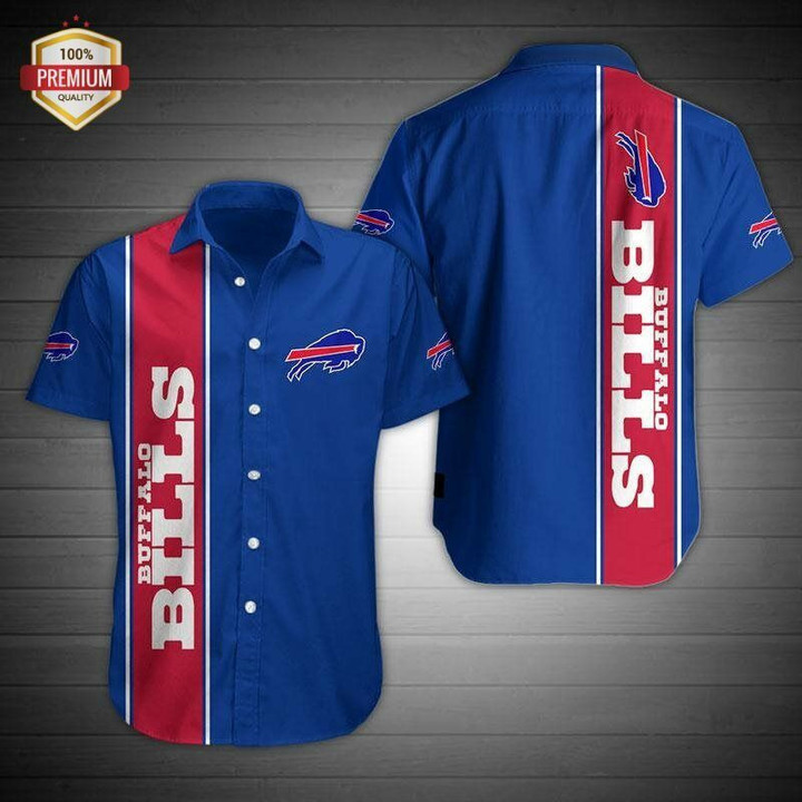 Buffalo American Football Team Bisons Bills Team Solid Color Gift For Fan For Fan Short Sleeve Hawaiian Shirt