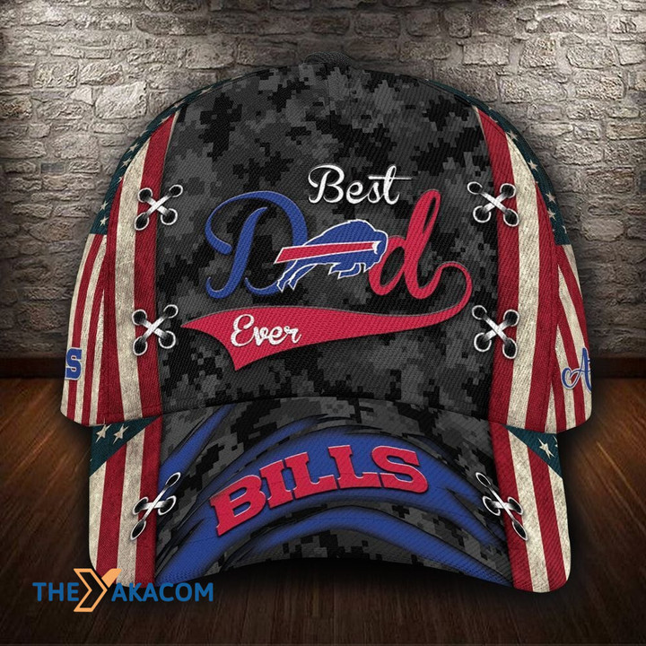 Personalized Best Dad Ever Camo Pattern Buffalo American Football Team Bisons Bills Team Fan Team Baseball Cap Classic Hat Men Woman Unisex