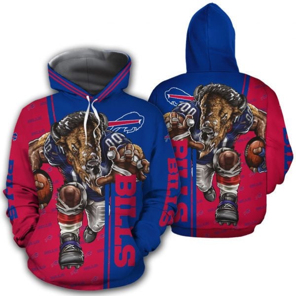 Buffalo American Football Team Bisons Bills Team Men's Gift Hoodie Zip Hoodie Sweatshirt Casual Hooded Jacket Coat
