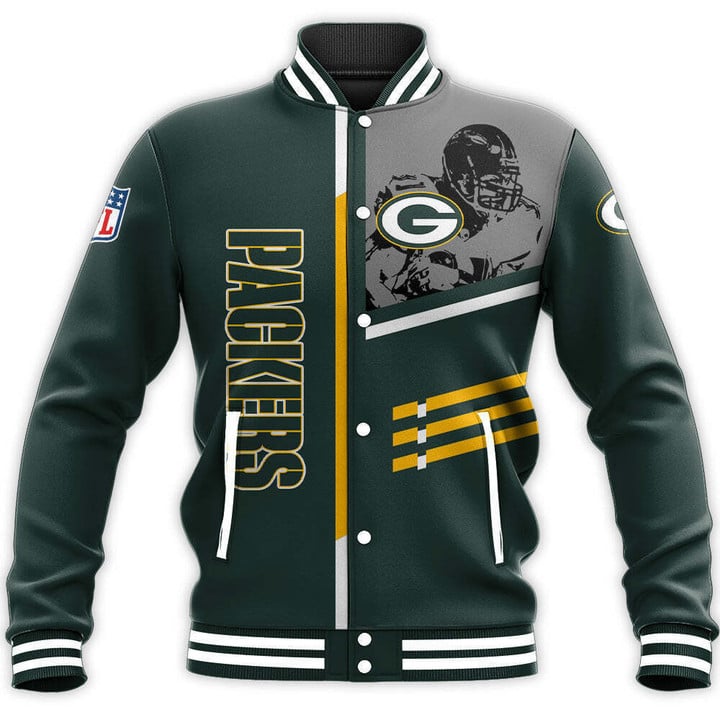 Gift For Fan Green Bay American Football Team Packers Aaron Rodgers Patriots Team Baseball Jacket For Men