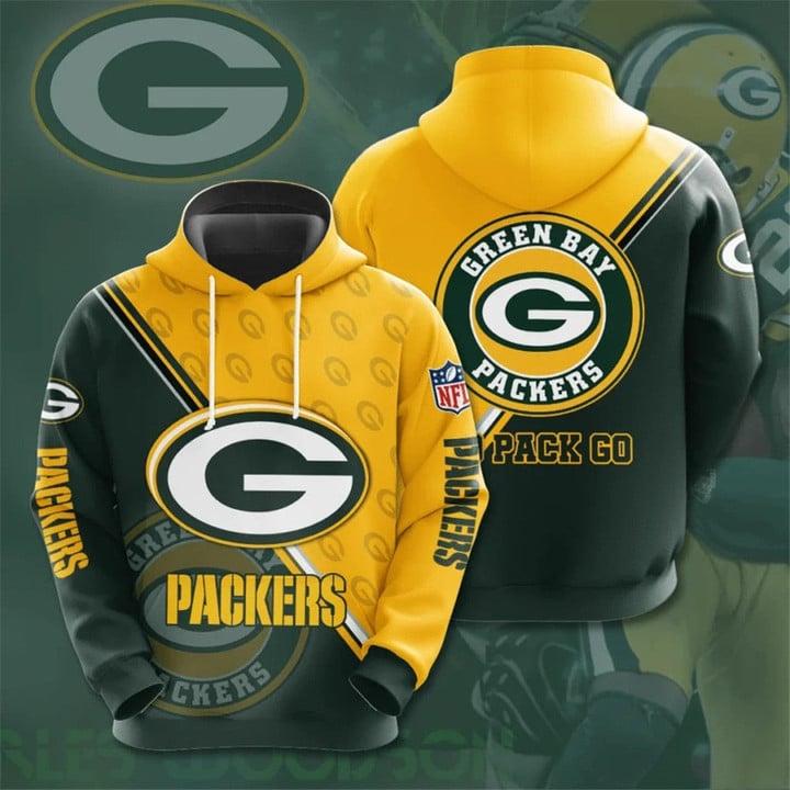 Green Bay American Football Team Packers Aaron Rodgers Seal Motifs Gift Fan 3D Hoodie Zip Sweatshirt Casual Hooded Jacket Coat