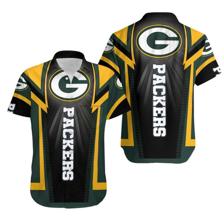 Green Bay American Football Team Packers Aaron Rodgers Logo Great Gift For Fan Short Sleeve Hawaiian Shirt