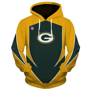 Gift Green Bay American Football Team Packers Aaron Rodgers Hoodie Zip Hoodie Sweatshirt Casual Hooded Jacket Coat