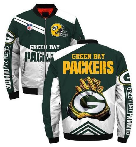 Green Bay American Football Team Packers Aaron Rodgers Gloves And Helmet Gift For Fan Team Bomber Jacket Outerwear Christmas Gift