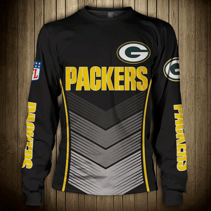 Green Bay American Football Team Packers Aaron Rodgers For Fan Gift Sweatshirt Long Sleeve Crewneck Casual Pullover Top