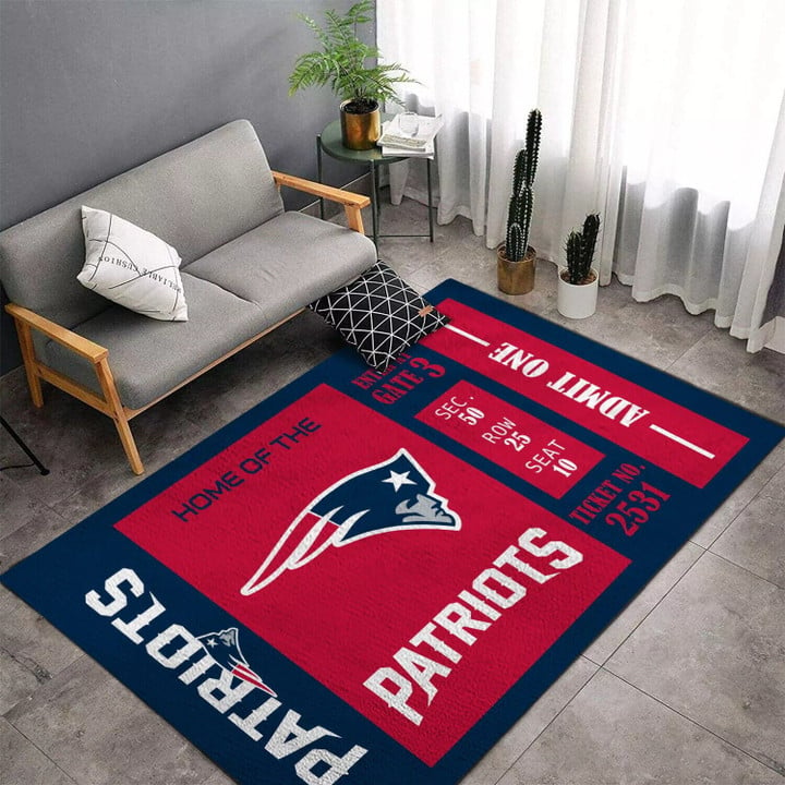 Home Of The New England Pat American Football Team Patriots Team Rectangle Area Rug Home Decor Floor