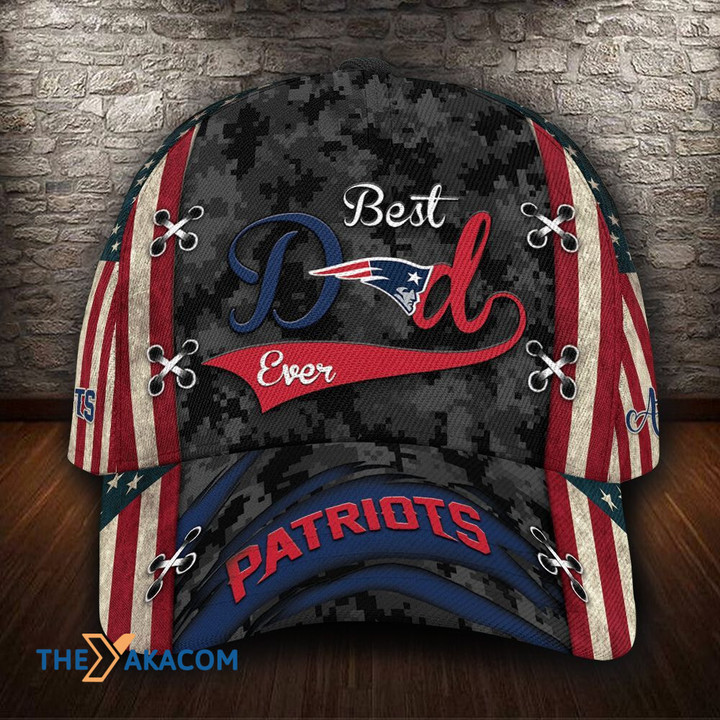 Personalized Best Dad Ever New England Pat American Football Team Patriots Fan Team Baseball Cap Classic Hat Men Woman Unisex