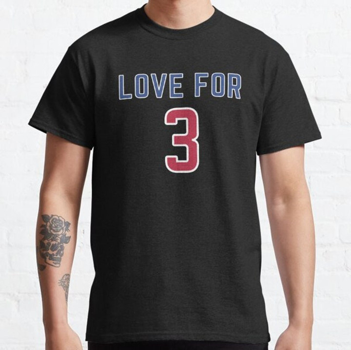 Damar Hamlin Love For #3 Gift For Fan Buffalo American Football Team Bisons Bills Team Number T-shirt Shirt
