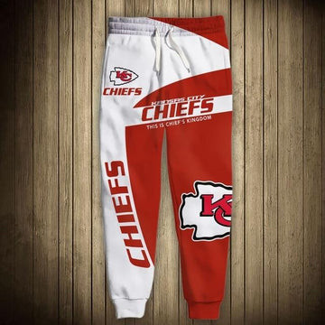 Red-White Men's Kansas City American Football Team Road Super Bowl Gift For Champion Chargers Sweatpants Jogging