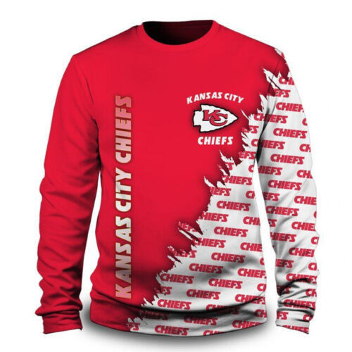 Kansas City American Football Team Road Super Bowl Logo Print Gift Sweatshirt Long Sleeve Crewneck Casual Pullover Top