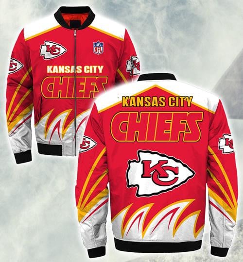 Kansas City American Football Team Road Super Bowl Gift For Fan Team Red-White Bomber Jacket Outerwear Champion Gift