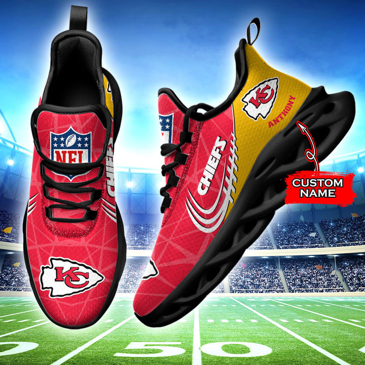 NFL Kansas City Chiefs Max Soul Sneaker Custom Name M1HTN