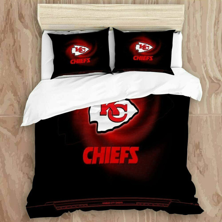 Kansas City American Football Team Road Super Bowl Icon Comforter Duvet Cover With Two Pillowcase Bedding Set