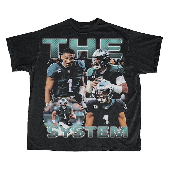 System Jalen Hurts Super Bowl Philadelphia American Football Philly Eagles Super Bowl T-shirt Shirt