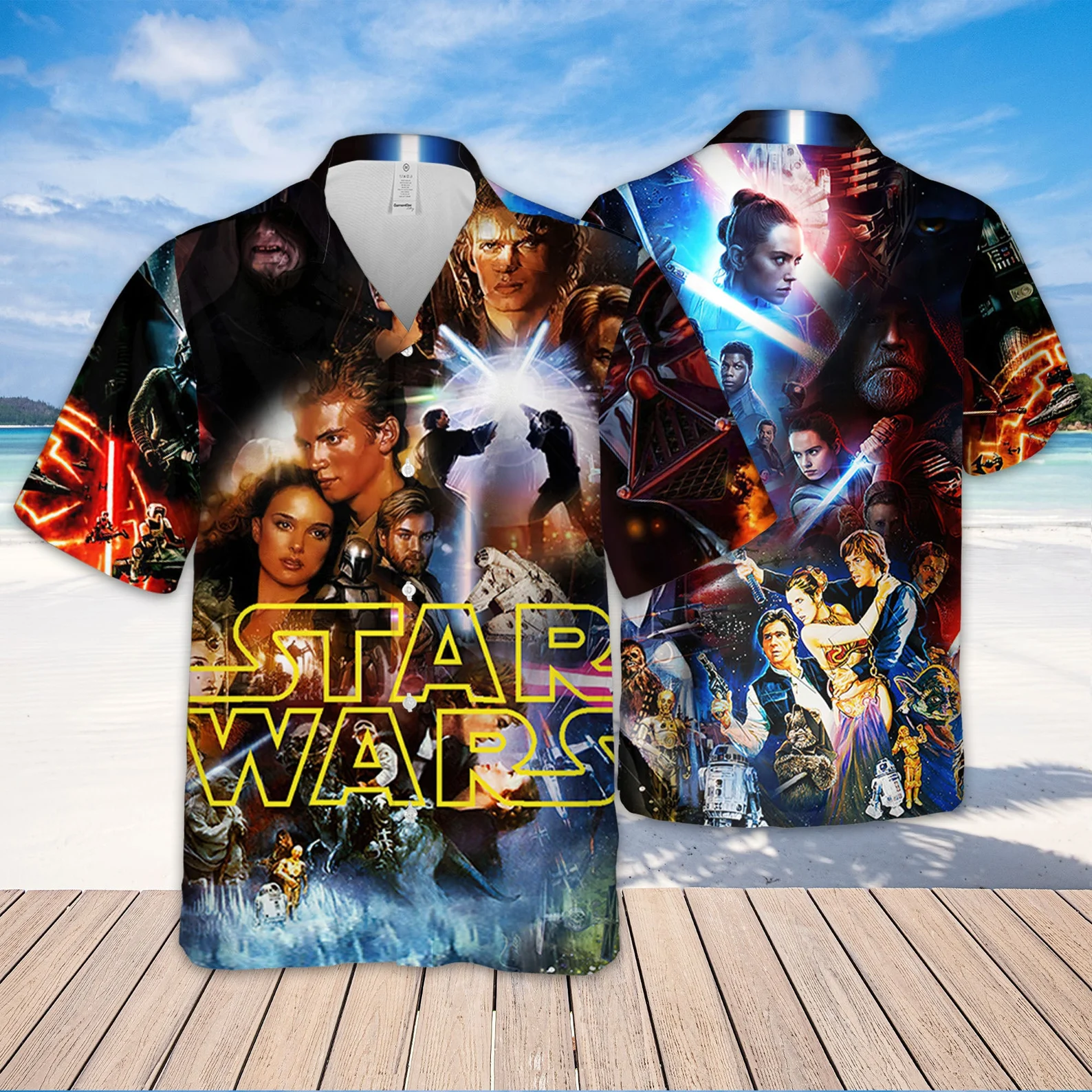 Star Wars Hawaiian Shirt, Anakin Skywalker Shirt, Obi-Wan Kenobi Short Sleeve Shirt