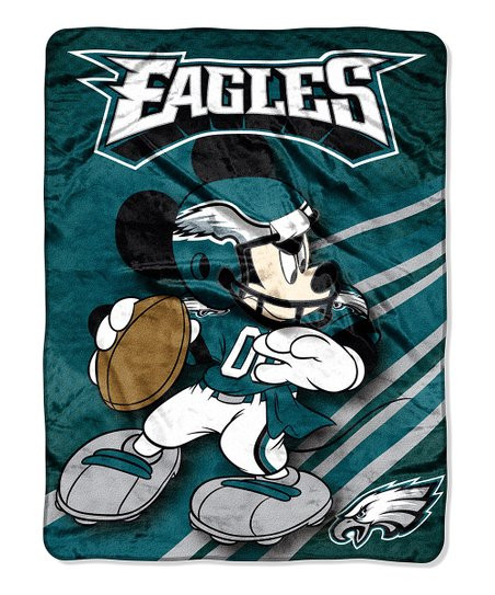Philadelphia-Eagles Blanket, Mickey Holding Fleece Blanket,Green Eagles Sherpa Blanket