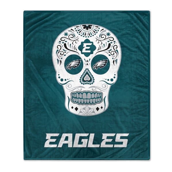 Philadelphia-Eagles Blanket, The Iggles Skull Fleece Blanket, Green Eagles Sherpa Blanket