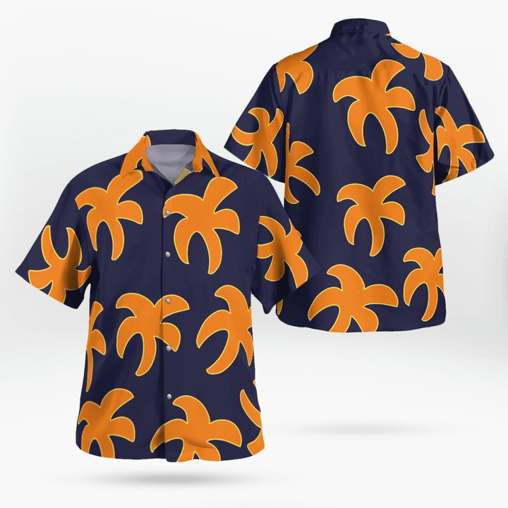 Monkey D Luffy's Shirt Sunflower Navy Yellow Hawaii Hawaiian Shirt