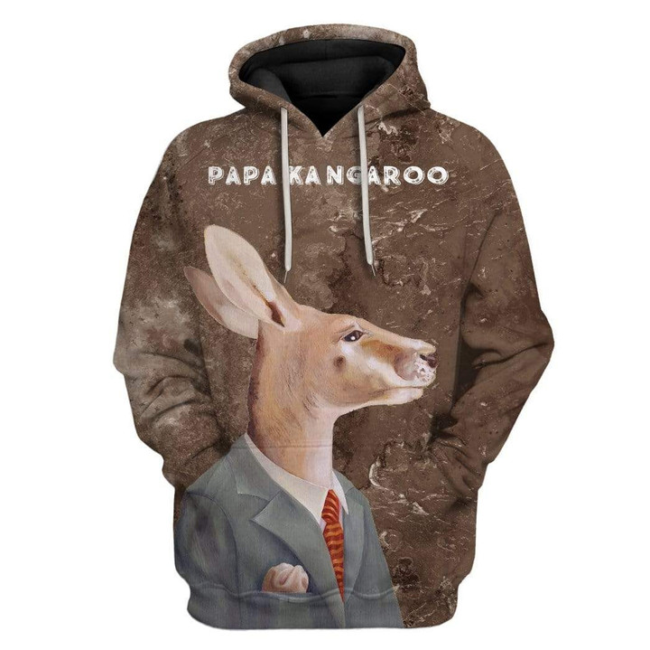 Hoodie Zip Hoodie Custom T-shirt - Hoodies PAPA Kangaroo