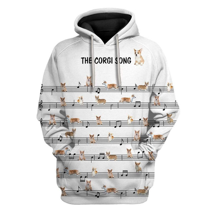 Hoodie Zip Hoodie Custom T-shirt - Hoodies Corgi Song
