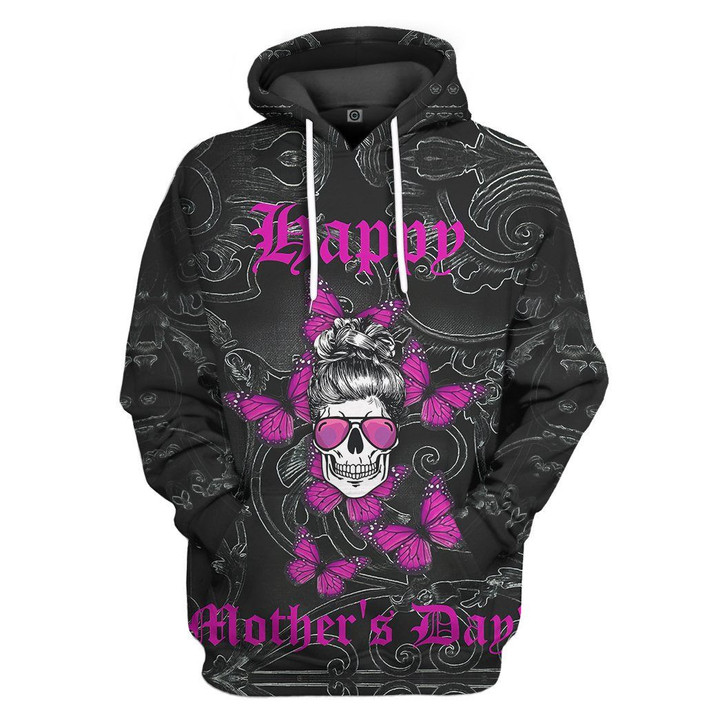 Hoodie Zip Hoodie 3D Happy Mothers Day Skull Mothers Day Gift Custom Tshirt Hoodie Apparel