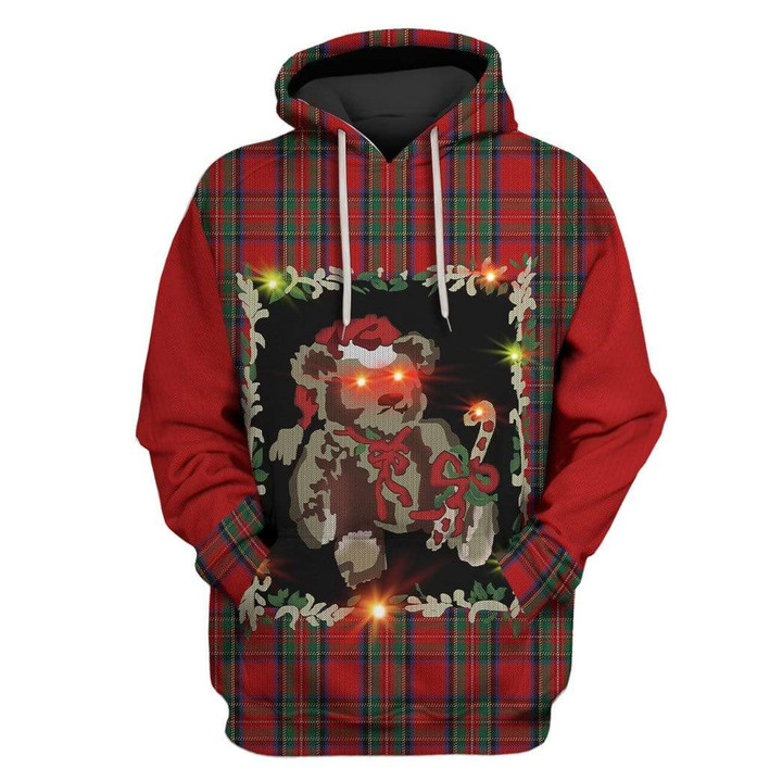 Hoodie Zip Hoodie Custom T-shirt - Hoodies Ugly Christmas Bear Apparel