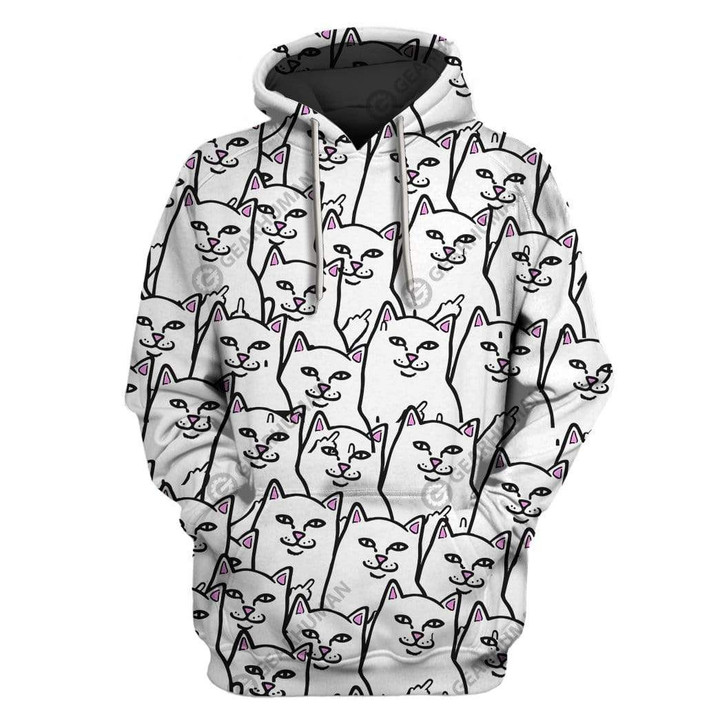 Hoodie Zip Hoodie Custom T-shirt - Hoodies Naughty Cat Apparel