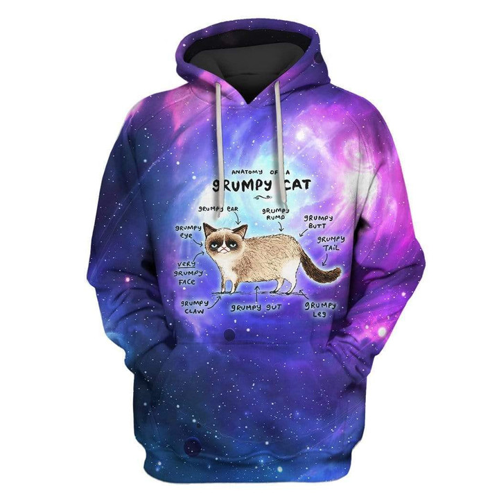 Hoodie Zip Hoodie 9Rumpy cat Custom T-shirt - Hoodies Apparel