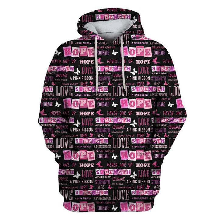 Hoodie Zip Hoodie Breast Cancer Awareness Custom T-shirt - Hoodies Apparel