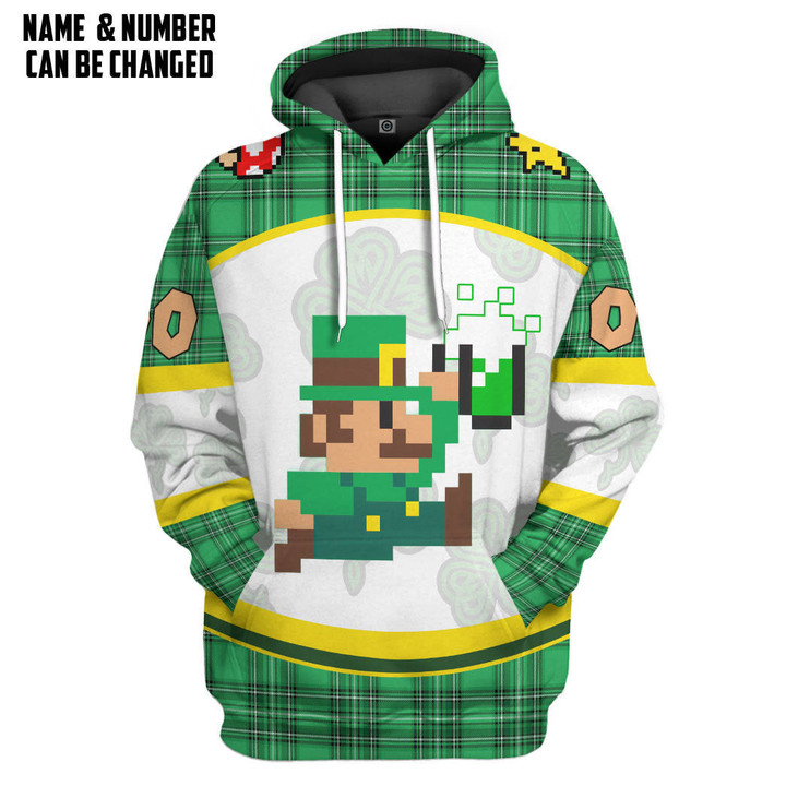 Hoodie Zip Hoodie 3D St Patricks Day Mario Sports Special Ver Custom Name Custom Number Tshirt Hoodie Apparel