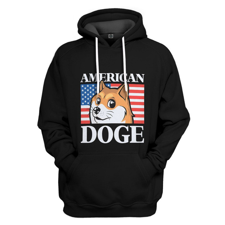 Hoodie Zip Hoodie 3D American Doge Custom Tshirt Hoodie Apparel