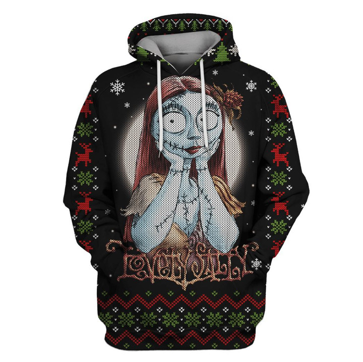Hoodie Zip Hoodie Nightmare Before Christmas: Lovely Sally Custom T-shirt - Hoodies Apparel