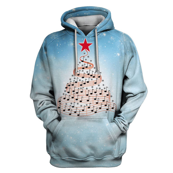 Hoodie Zip Hoodie Christmas StavesTree Custom T-shirt - Hoodies Apparel