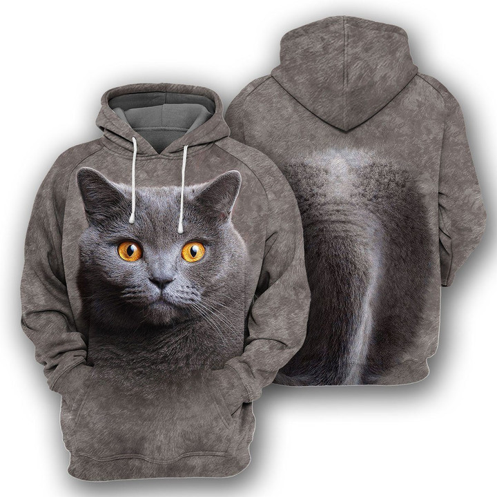 Hoodie Zip Hoodie British Shorthair Cat - 3D All Over Printed Shirt