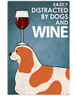Red Wine Glass On The Head Of Cavalier That Make Be Easily Distracted Vertical Canvas Poster