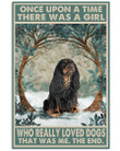 There Was A Girl SHe Really Loved Black And Tan Cavalier From Once Upon A Time Vertical Canvas Poster