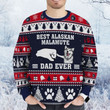 Merry Xmas Best Alaskan Malamute Dad Ever Awesome Gift For Dog Lovers Ugly Christmas Sweater