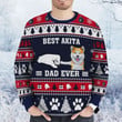 Merry Xmas Best Akita Dad Ever Awesome Gift For Dog Lovers Ugly Christmas Sweater