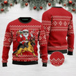 Santa Claus Riding German Shepherd Dog Gift For Christmas Ugly Christmas Sweater