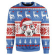 Merry Xmas Adorable Dog With Glasses Gift For Christmas Party Ugly Christmas Sweater