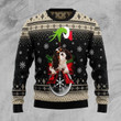 Lovely Black And Brown Cavalier King Spaniel Dog On Snowball Gift For Christmas Ugly Christmas Sweater