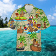 Vizsla Dog With Coconut On Island Pirates Hawaii Hawaiian Shirt
